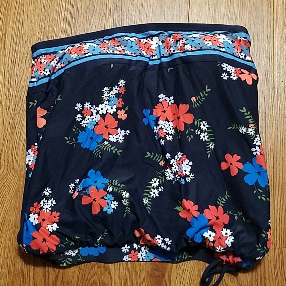 Michael Kors Floral Print Bandeau Tankini Top - Picture 3 of 4